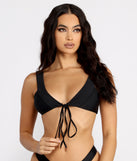 Endless Vacation Tie Front Swim Top