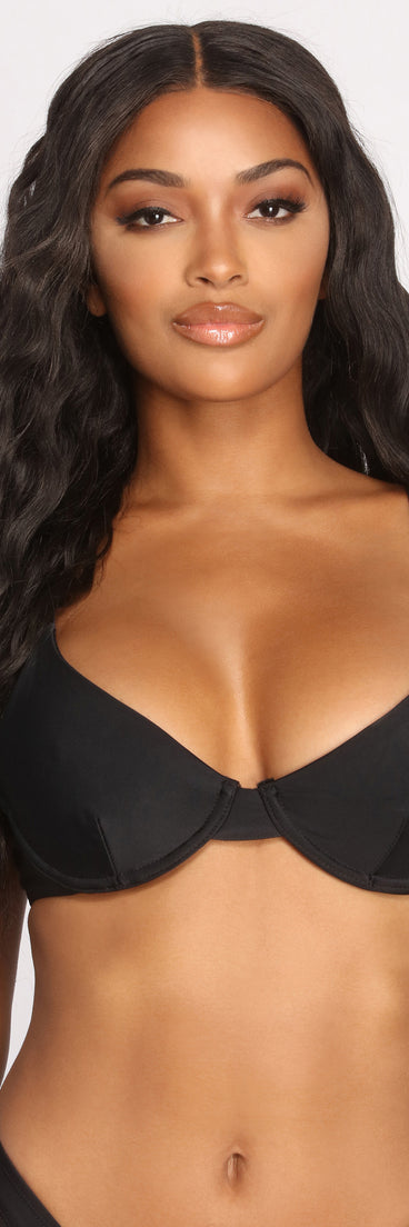 Don't Underestimate Me Wired Swim Top