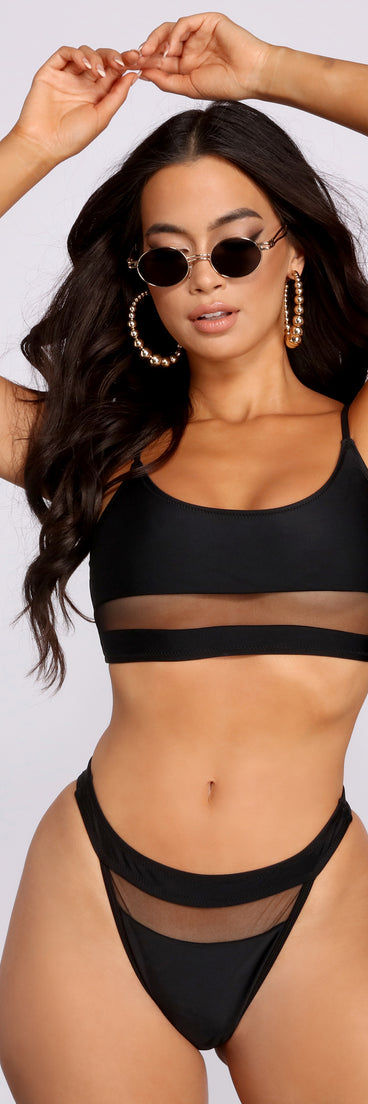 All Summer Long Black Mesh Swim Top for 2022 festival outfits, festival dress, outfits for raves, concert outfits, and/or club outfits