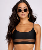 All Summer Long Black Mesh Swim Top for 2022 festival outfits, festival dress, outfits for raves, concert outfits, and/or club outfits