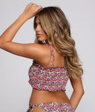 Flirty In Floral Smocked Swim Top