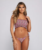 Flirty In Floral Smocked Swim Top