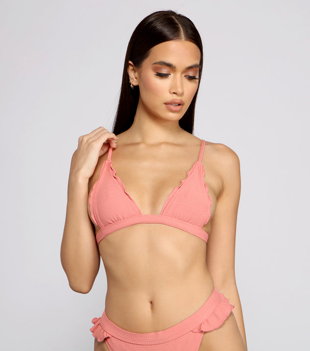 Flirty Ruffled Bikini Top
