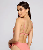 Flirty Ruffled Bikini Top