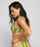 Neon Drama Snake Print Swim Top is a trendy pick to create 2023 festival outfits, festival dresses, outfits for concerts or raves, and complete your best party outfits!