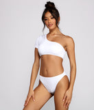 So Chic One Shoulder Swim Top