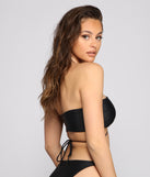 You’ll look stunning in the Raise The Heat Wrap Around Bikini Top when paired with its matching separate to create a glam clothing set perfect for parties, date nights, concert outfits, back-to-school attire, or for any summer event!