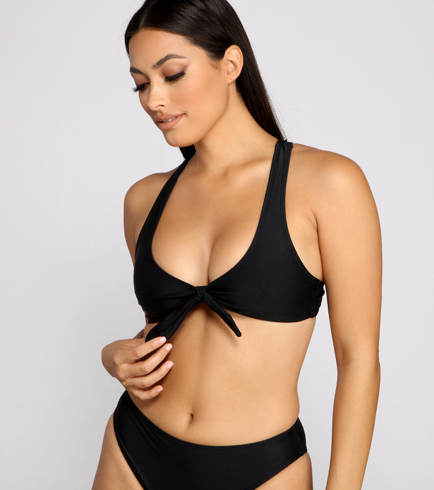 Beach Babe Tie Front Bikini Top