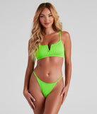 Notch Your Type Rib Bikini Top