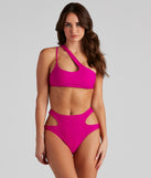 Pool Party One-Shoulder Swim Top