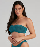 Sunshine Glitter Bandeau Bikini Top