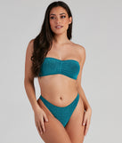Sunshine Glitter Bandeau Bikini Top