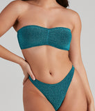 Sunshine Glitter Bandeau Bikini Top