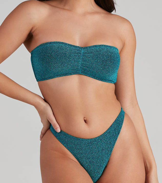 Glitter shop bandeau bikini