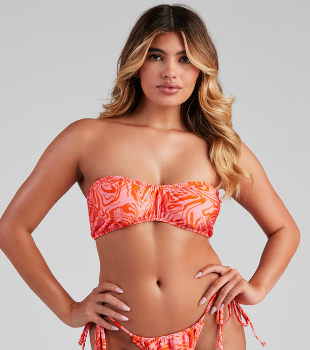 Spring Break Vibes Bandeau Swim Top