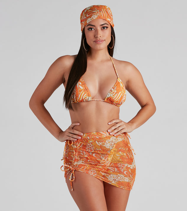 You’ll look stunning in the Retro Getaway Bikini Top when paired with its matching separate to create a glam clothing set perfect for parties, date nights, concert outfits, back-to-school attire, or for any summer event!