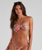 Living In Technicolor Bikini Top