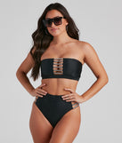 Glam Stud Rhinestone Bikini Top
