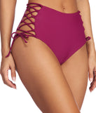 Lace Up Caged Bikini Top