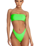 Key Lime High Waist Swim Bottom