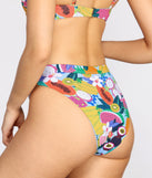 Blame It On The Juice Colorful High Waist Swim Bottoms