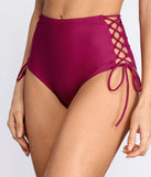 Warmer Days High Waist Lace Detail Bikini Bottoms