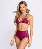 Warmer Days High Waist Lace Detail Bikini Bottoms
