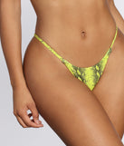 Straight Up Baddie Snake Bikini Bottoms is a trendy pick to create 2023 festival outfits, festival dresses, outfits for concerts or raves, and complete your best party outfits!
