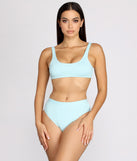 Simply Stunning High Waist Swim Bottoms provides a stylish start to creating your best summer outfits of the season with on-trend details for 2023!