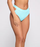 Coastal Breeze High Waist Swim Bottoms