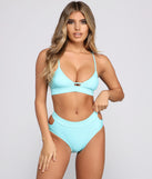 Coastal Breeze High Waist Swim Bottoms