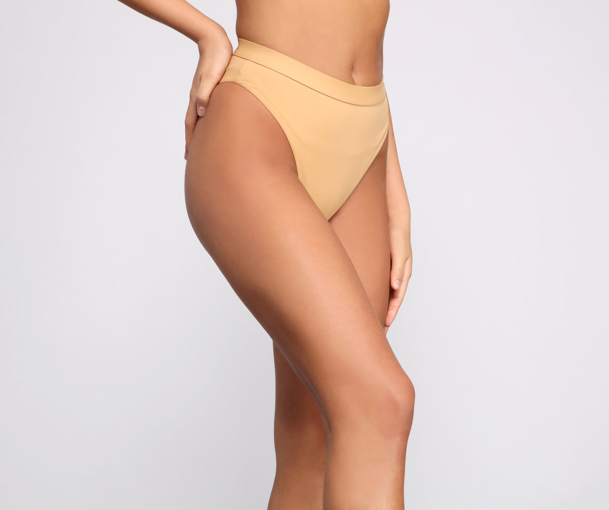 Tommy Bahama Pearl Shirred High-Waist Brief Bikini Swim Bottom