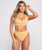 Sleek and Minimal High Waist Bikini Bottoms