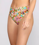 Floral Twist High Waist Bikini Bottoms
