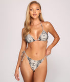 Make It Fierce Snake Print Bikini Bottoms for 2022 festival outfits, festival dress, outfits for raves, concert outfits, and/or club outfits