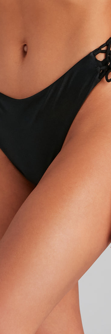 Yacht Club Lace-Up Bikini Bottoms