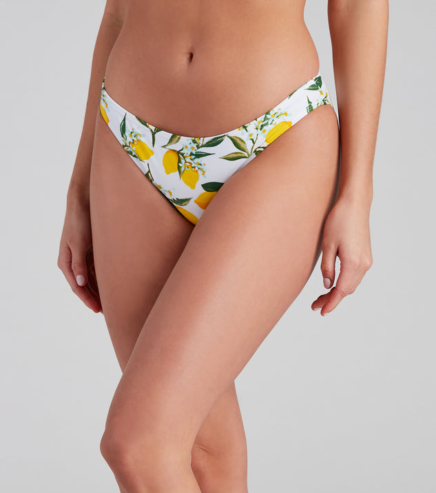 Sunkissed Vibes Lemon Bikini Bottoms