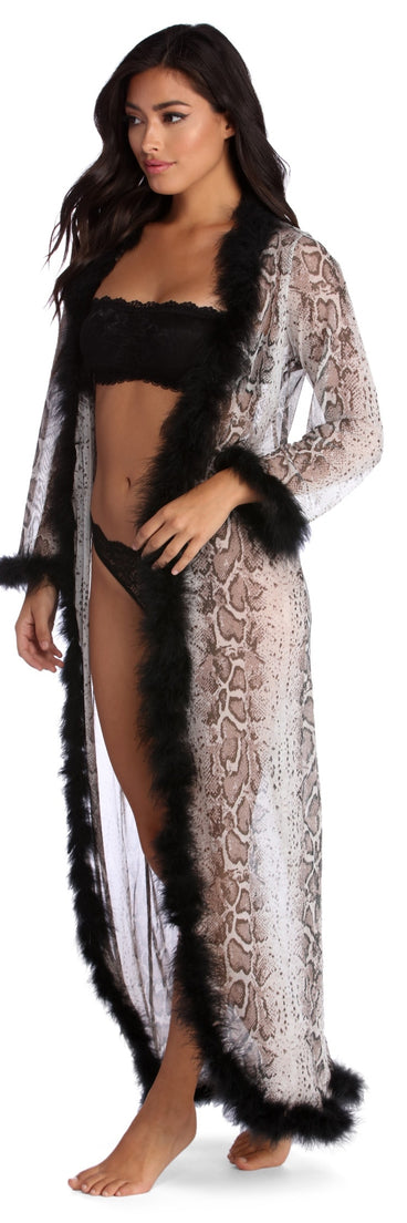 Chic And Sheer Snake Mesh Robe provides essential lift and support for creating your best summer outfits of the season for 2023!