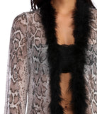 Chic And Sheer Snake Mesh Robe provides essential lift and support for creating your best summer outfits of the season for 2023!