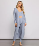 You’ll look stunning in the Chic Chenille Knit Long Belted Robe when paired with its matching separate to create a glam clothing set perfect for parties, date nights, concert outfits, back-to-school attire, or for any summer event!