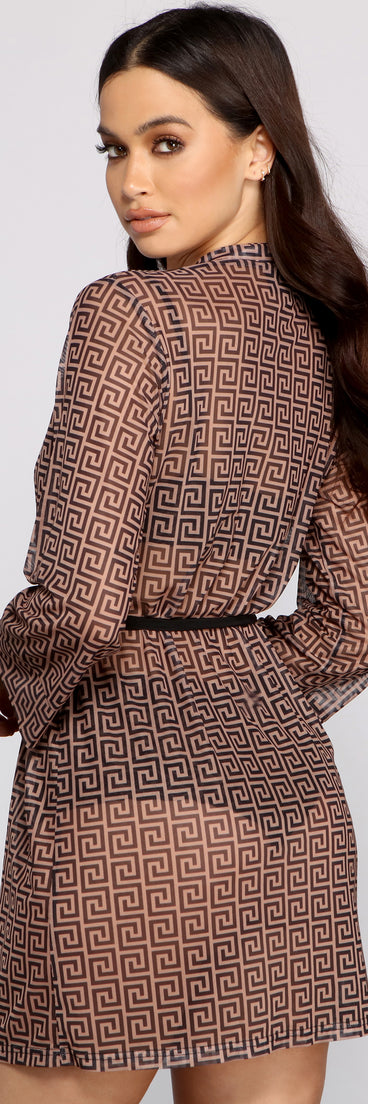 Greek Key Goddess Mesh Robe provides essential lift and support for creating your best summer outfits of the season for 2023!