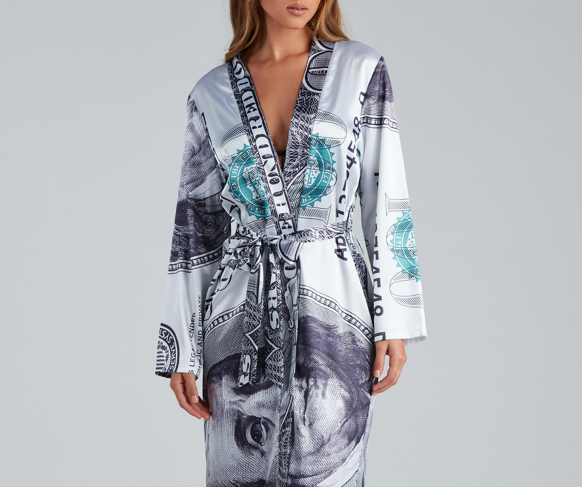 Dolla Bill Chic Satin Robe & Windsor