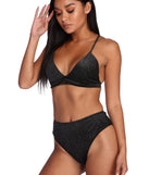 You’ll look stunning in the Velvet Glitter Bralette & Panty Set when paired with its matching separate to create a glam clothing set perfect for parties, date nights, concert outfits, back-to-school attire, or for any summer event!