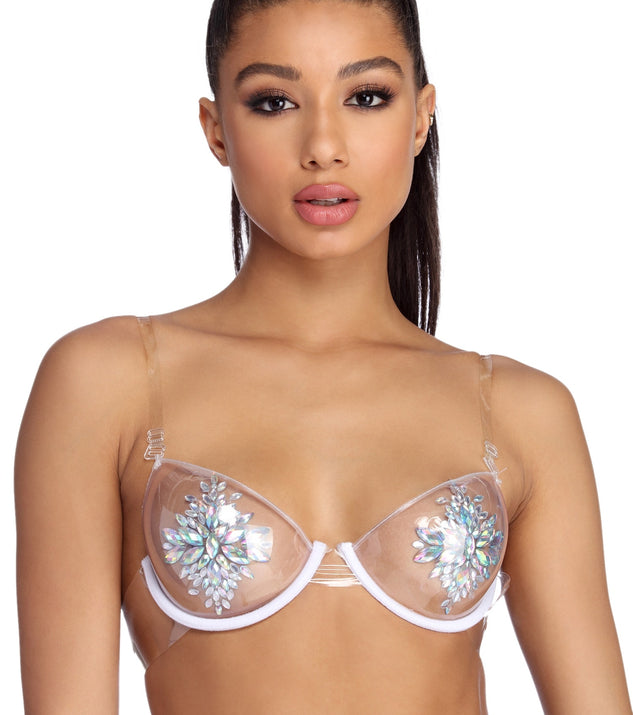 In The Clear PVC Bra is a trendy pick to create 2023 festival outfits, festival dresses, outfits for concerts or raves, and complete your best party outfits!
