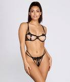Get Risqué Applique Bra + Panty Set provides essential lift and support for creating your best summer outfits of the season for 2023!