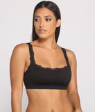 Lace Trim Ribbed Bralette Tank provides essential lift and support for creating your best summer outfits of the season for 2023!