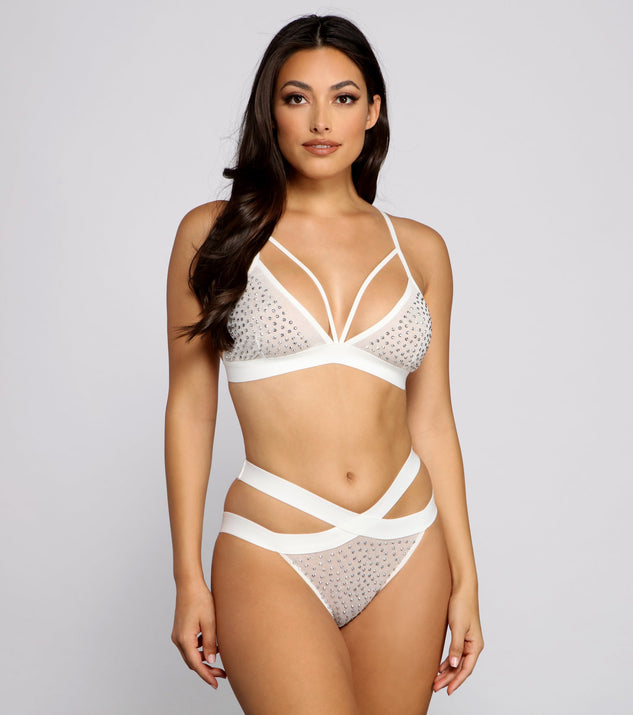 Bring The Sparkle Heat Stone Bralette And Panty Set