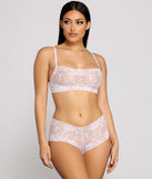 Sheer Appeal Lace Bralette And Boy Shorts Set provides essential lift and support for creating your best summer outfits of the season for 2023!