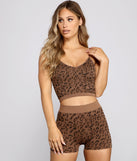 You’ll look stunning in the Leopard Print Long Line Bralette when paired with its matching separate to create a glam clothing set perfect for parties, date nights, concert outfits, back-to-school attire, or for any summer event!