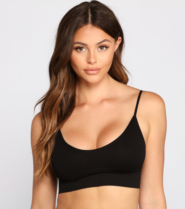 Essential Basic Ribbed Knit Bralette provides essential lift and support for creating your best summer outfits of the season for 2023!